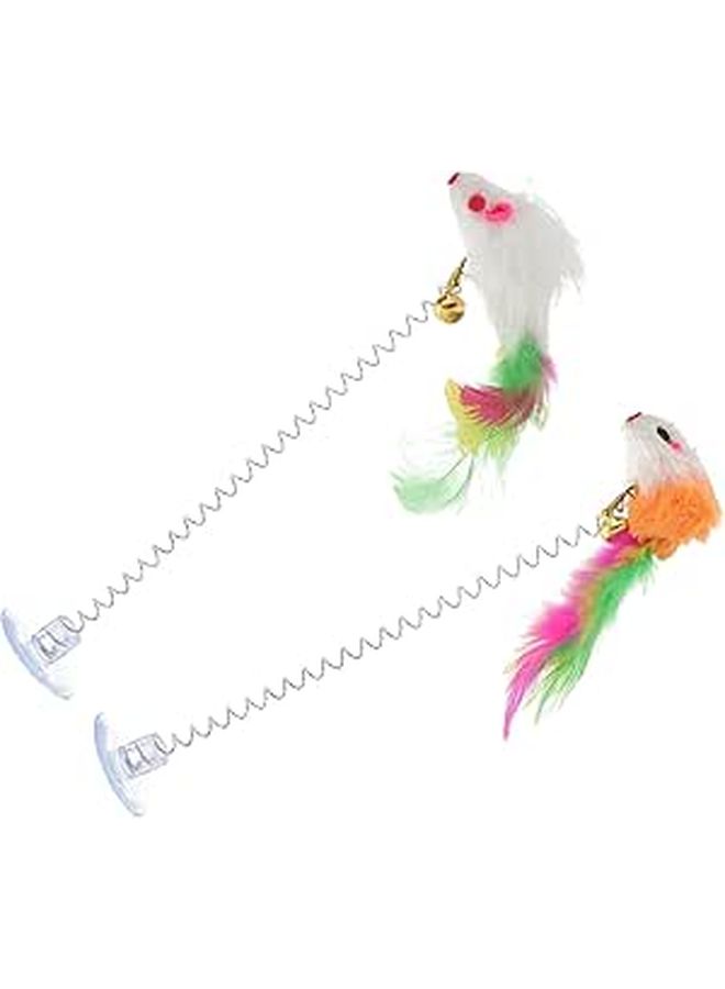 4 Pcs Cat Toy Set with Mouse Interactive Pet Furniture for Natural Instincts Scratching Playtime - Image 1