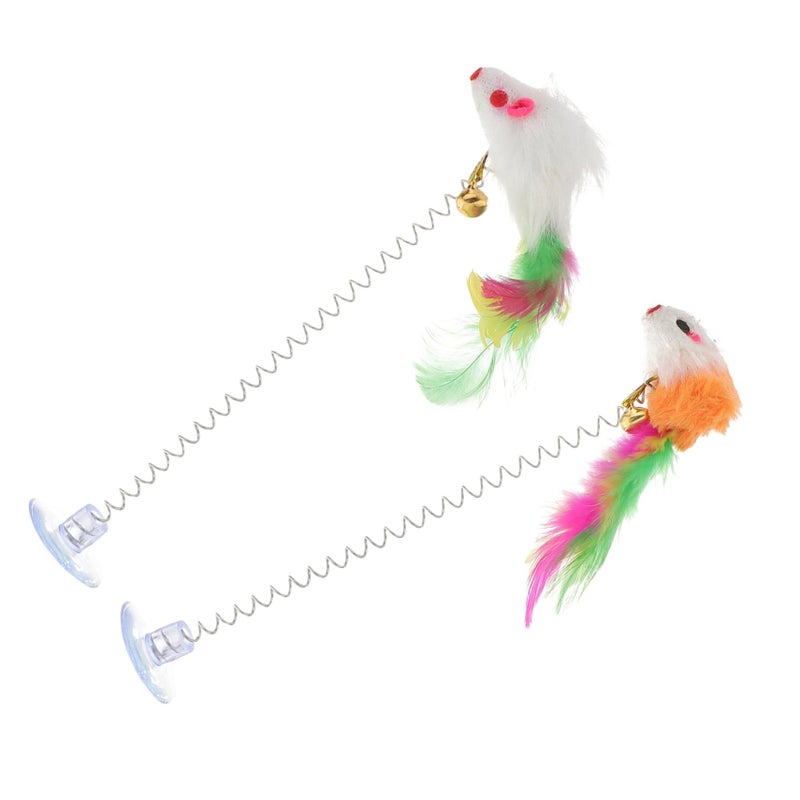 4 Pcs Cat Toy Set with Mouse Interactive Pet Furniture for Natural Instincts Scratching Playtime - Image 2