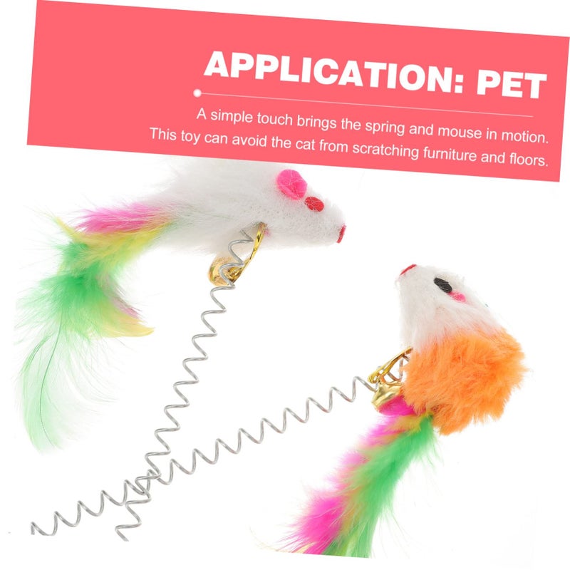 4 Pcs Cat Toy Set with Mouse Interactive Pet Furniture for Natural Instincts Scratching Playtime - Image 4