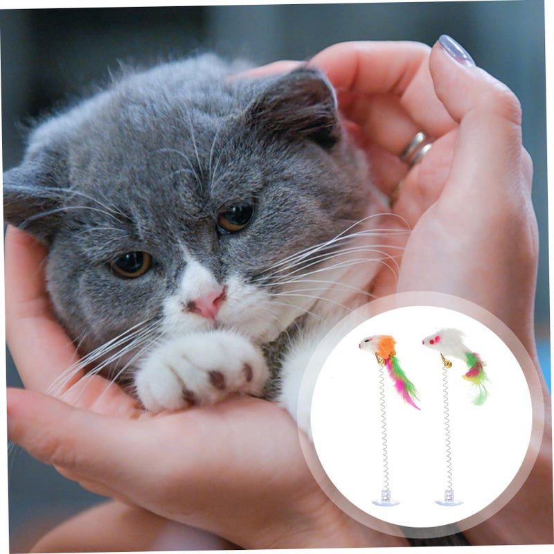 4 Pcs Cat Toy Set with Mouse Interactive Pet Furniture for Natural Instincts Scratching Playtime - Image 5
