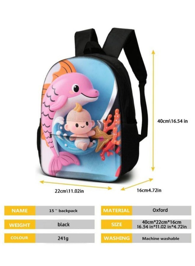 واضح من النار الطلاب والأطفال متحمسون! حقيبة كرتونية لطيفة من ثلاث قطع، عناصر أساسية للسفر (الطلاب والأطفال ونزهات الأصدقاء وتسلق الجبال والتعليم وما إلى ذلك) - 85 - Image 5