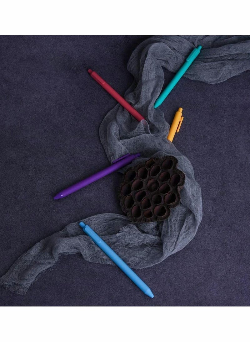 Y&D 0.5 Gel Pen, Multi Color Cute Kawaii Boxed Soft Touch Retractable Ink Pens Fine Point Elegance Colors 5-Pack Colored Ink, Smooth Writing for School Office Home Take Notes - Image 3