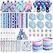 KISPATTI 146PCS Frozen Party Favors Snowflake Birthday Party Favors with Notebooks Stampers Stickers School Stationery Set Birthday Supplies Goodie Bag Stuffers Classroom Gift Reward Prize for Kids - Image 2