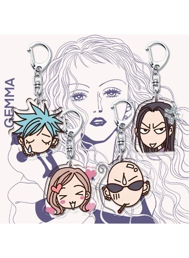 Generic NANA Anime Keychain Women Oosaki Nana HACHI Acrylic Key Chain Man Okazaki Shinichi Ring Ita Bag Pendant Ornament Accessories-Color:D  - Image 2