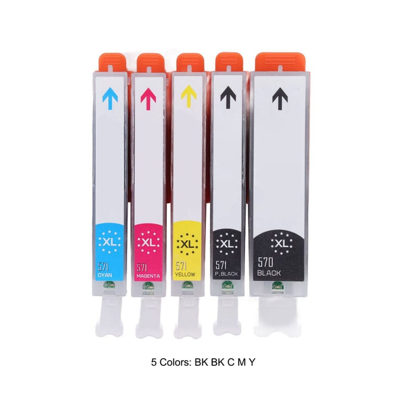 High Capacity Colorfast Ink Cartridge Set 6 Colors BK BK C M Y GY For Pixma Printers - Image 5