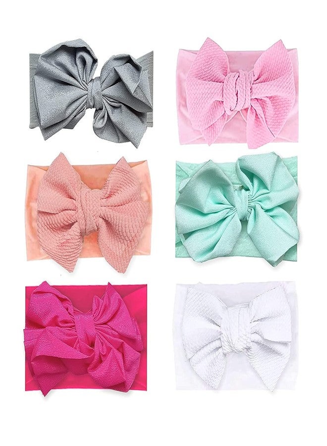 BellaStella Premium Soft Bow Head Band Stretchable Patti Band Super Elastic Hair Accessories for Baby Girls and Boys (Pack of 6 Pcs) - Image 3
