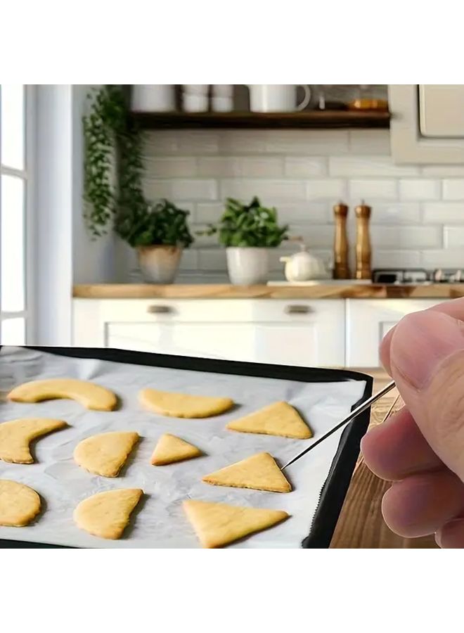 5 Pcs Stainless Steel Baking Mold Set Heavy Duty Cookie Cake Pastry Kit With Star Heart Triangle Round Shapes For Holiday Biscuits Sugar Cookies Pie Crusts Easy Clean Durable Baking Tools - Image 2