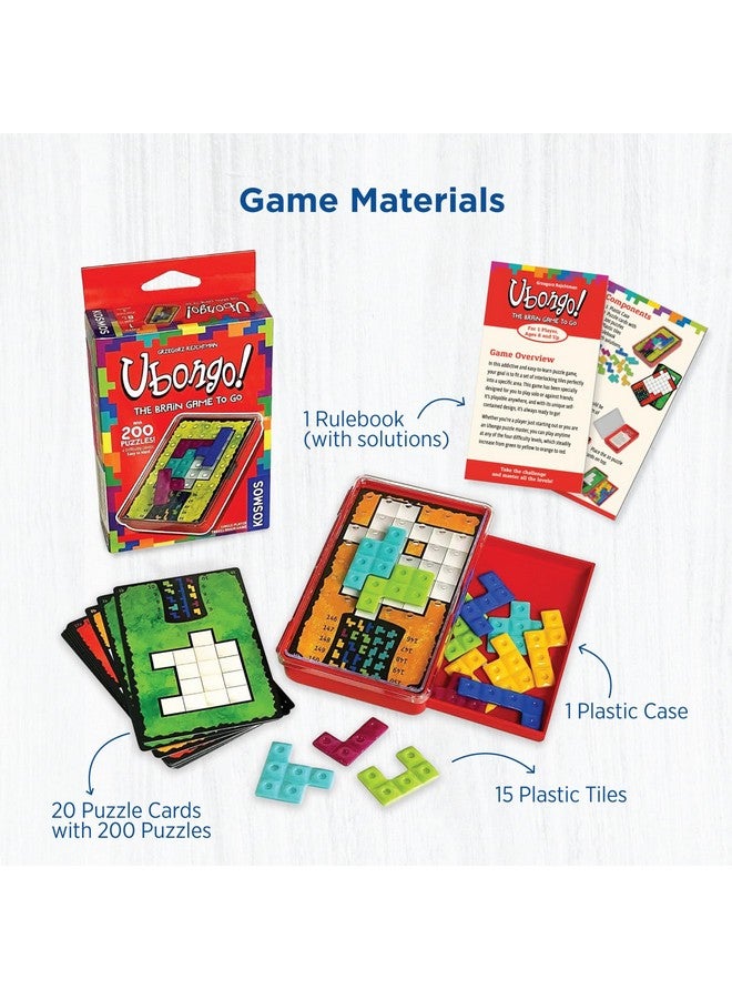 Thames & Kosmos Ubongo The Brain Game to Go Fast-Paced, Addictive, and Easy-to-Learn | Convenient Self Contained Carrying Case | Solo Geometric Puzzle Game | for Ages 8 and Up - Image 4