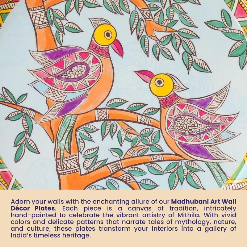 RITUALISTIC Madhubani Wall Plates for home decoration Wall decor items for living room Metal Wall dcor Gift items for women and men Home Dcor Gift Items Set of 3 plates - Image 2