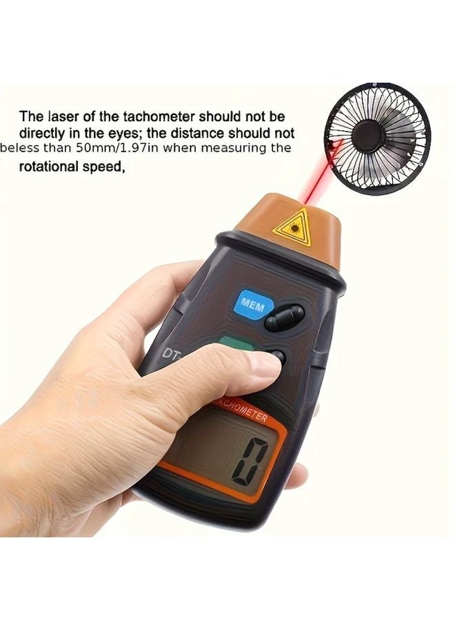 Black DT2234 C Mini Laser Tachometer Non Contact Digital Display High Precision 0 01 - Image 1