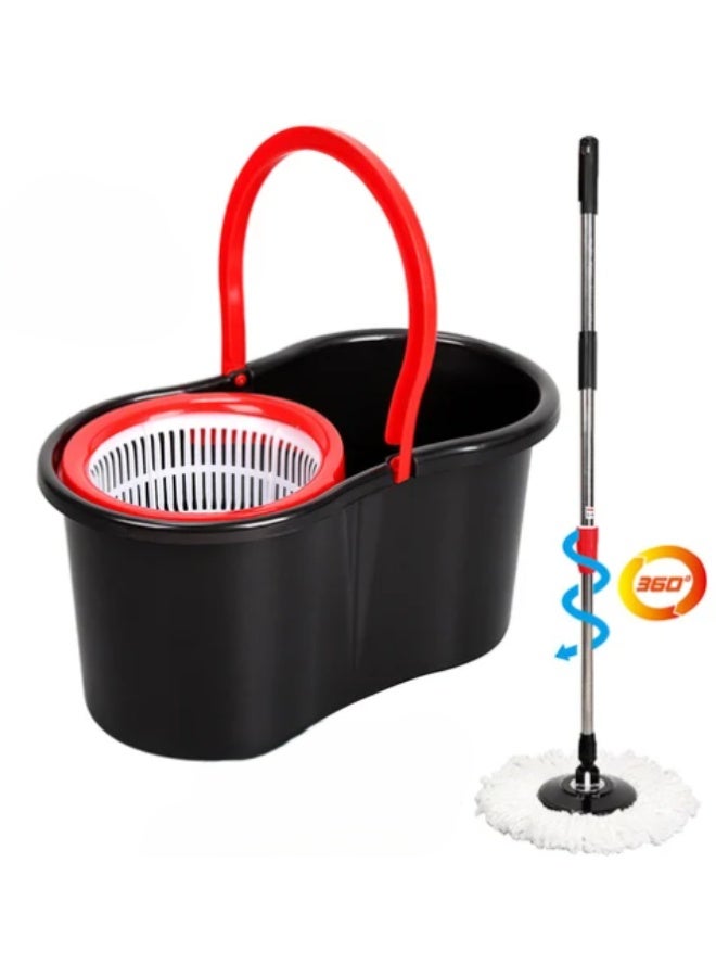 360° Spin Mop with Bucket – Self-Wringing Rotating Cleaning System – Stainless Steel Pole – Super Absorbent Microfiber Mop Head – Floor Cleaning Kit for Home, Office & Any Floor Tiles - Image 3