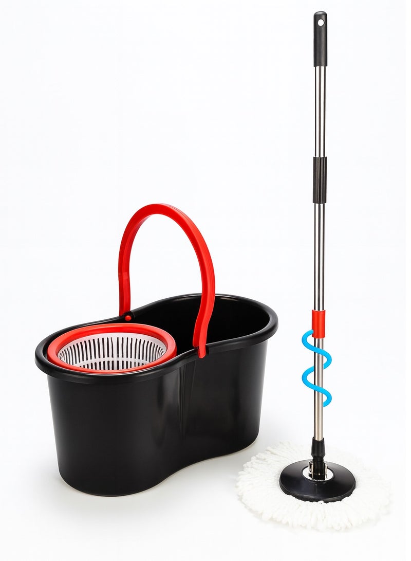 360° Spin Mop with Bucket – Self-Wringing Rotating Cleaning System – Stainless Steel Pole – Super Absorbent Microfiber Mop Head – Floor Cleaning Kit for Home, Office & Any Floor Tiles - Image 4