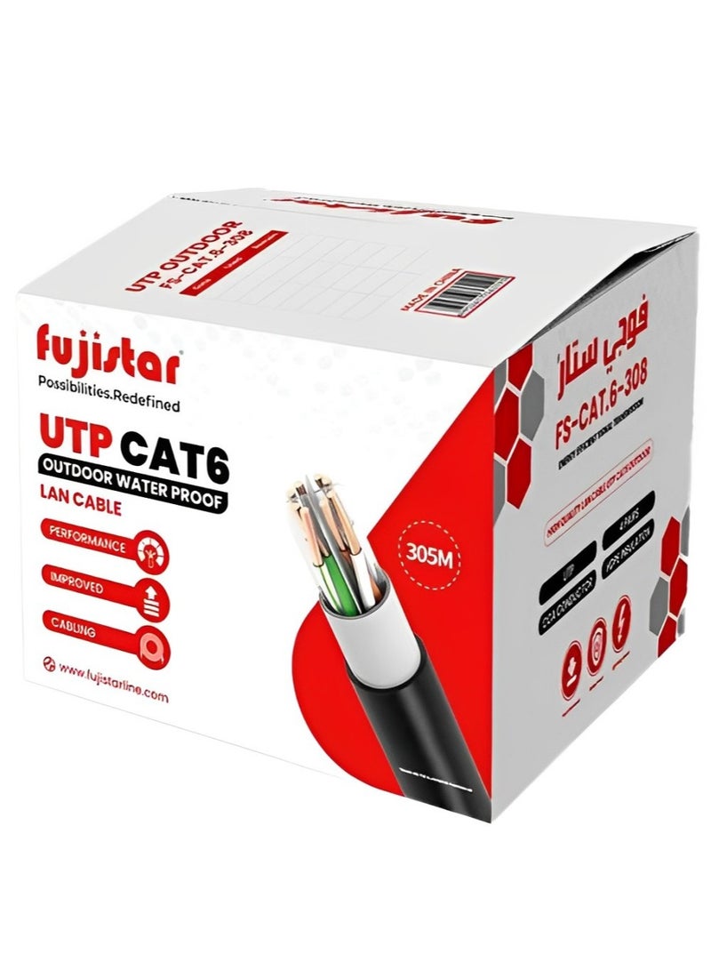 fujistar FS CAT6 308 – 305M UTP Outdoor Waterproof Network Cables - Image 1
