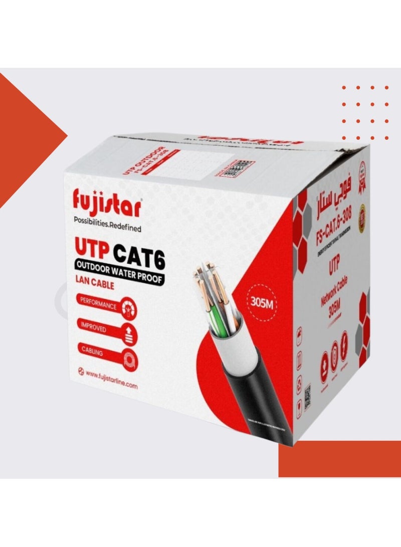fujistar FS CAT6 308 – 305M UTP Outdoor Waterproof Network Cables - Image 2