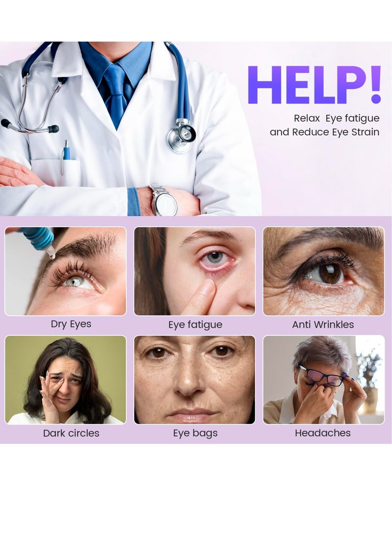 Excefore Eye Spa Steamer Sleep Mask, Portable Nano Eye Sprayer, Reduce & Relax Eye Strain & Dry Eyes, Eye Strain & Improve Sleep, Ideal Gift for Men/Women - Image 5