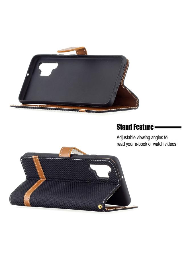 S-TOP Case For Samsung Galaxy A32 4G Color Matching Denim Texture Horizontal Flip Leather Case with Holder & Card Slots & Wallet & Lanyard - Image 4