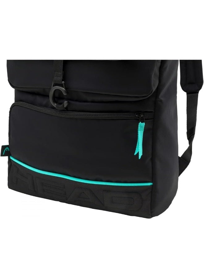 HEAD Coco Backpack - Stylish Tennis Equipment Bag in Black and Mint - Image 2