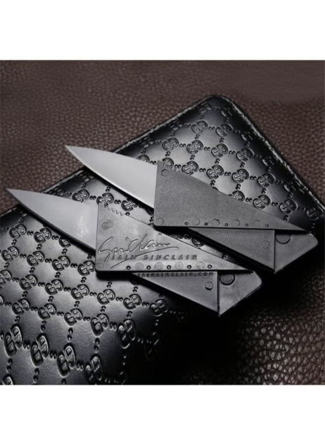 AL RAID Credit Card Folding Fruit Knife Black 8.6cm  - Image 4
