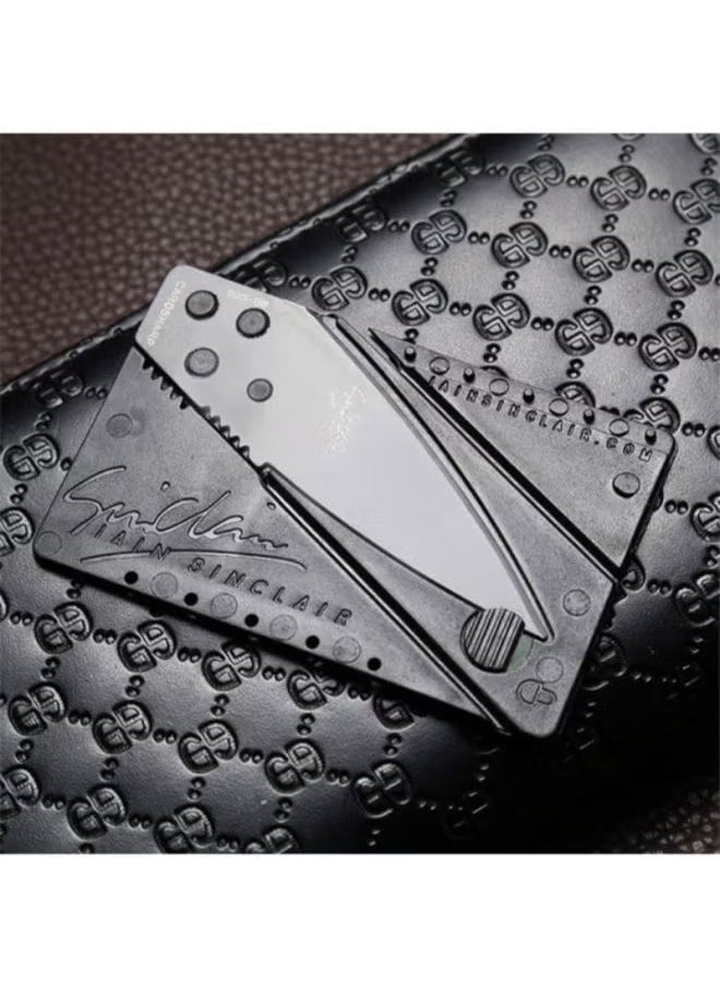 AL RAID Credit Card Folding Fruit Knife Black 8.6cm  - Image 2