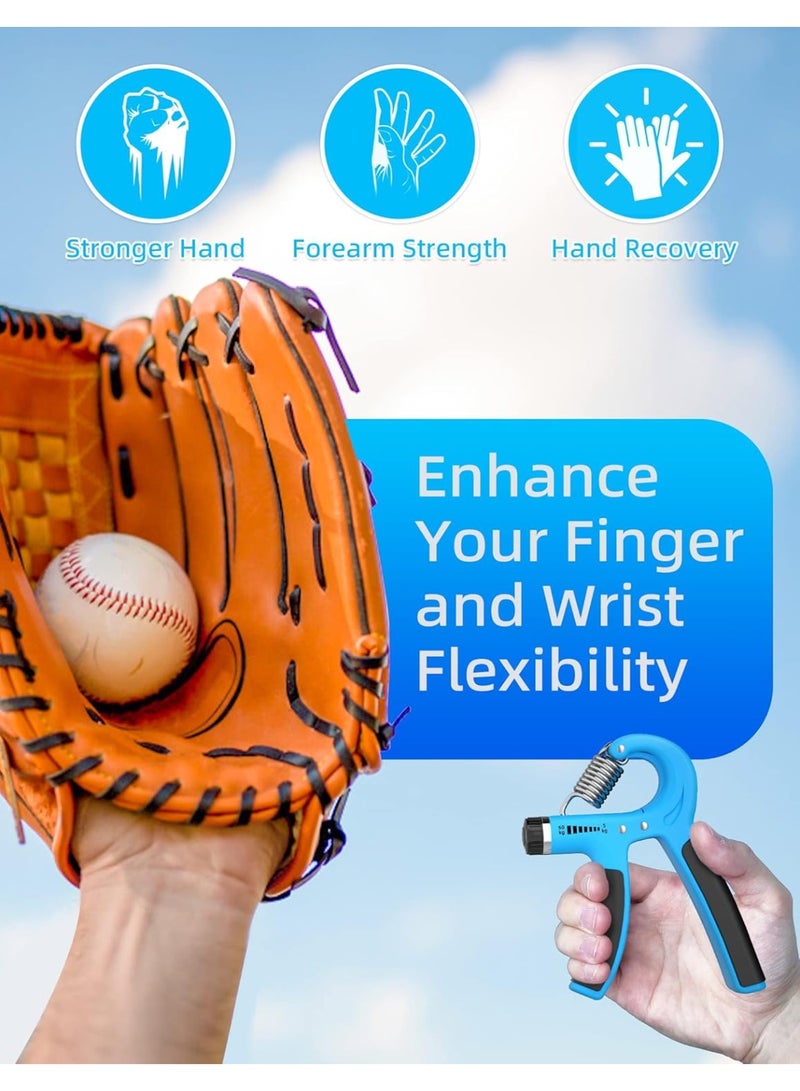 Hand grip strengthener, adjustable resistance 22-132 lbs (10-60 kg), forearm strengthener, ideal for musicians and athletes (multi-color) - Image 4