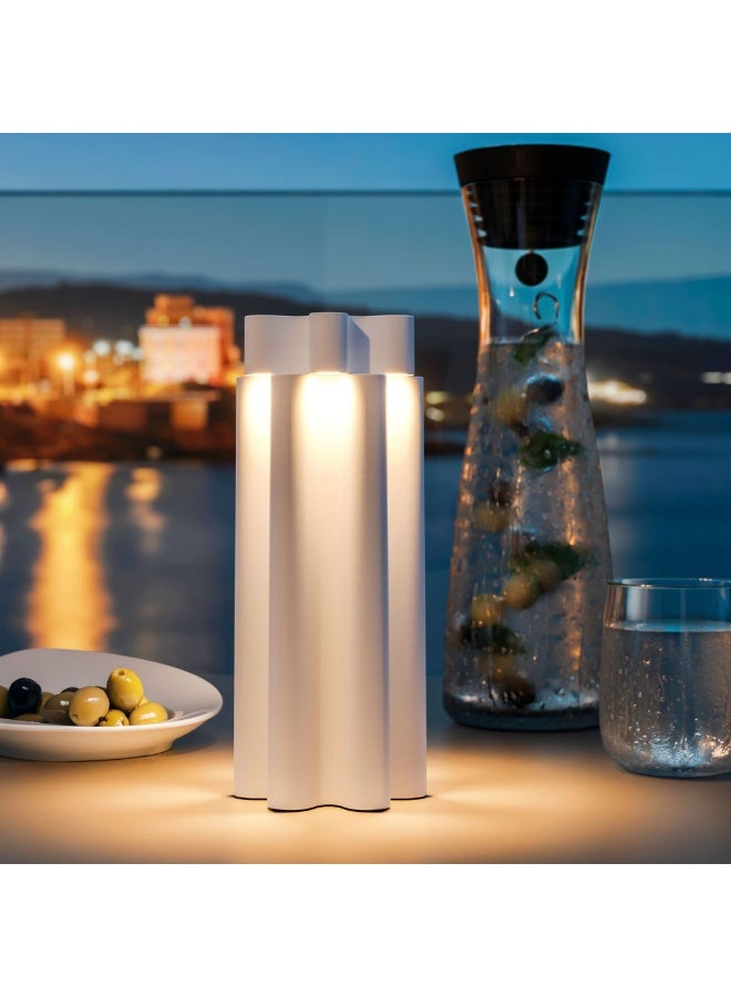 Sompex Eono Rechargeable Table Lamp – Indoor & Outdoor LED Light, Stepless Dimmable, Dimmer Memory Function, Portable & Modern Design, Wireless Lighting for Home & Patio - White (8x20 cm) - Image 4