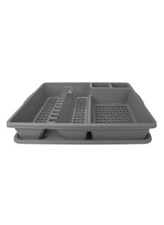 Durable Sink Plastic Dish Rack Utensil Drainer Drying Basket for Kitchen (Multi-Color) (With Tray)