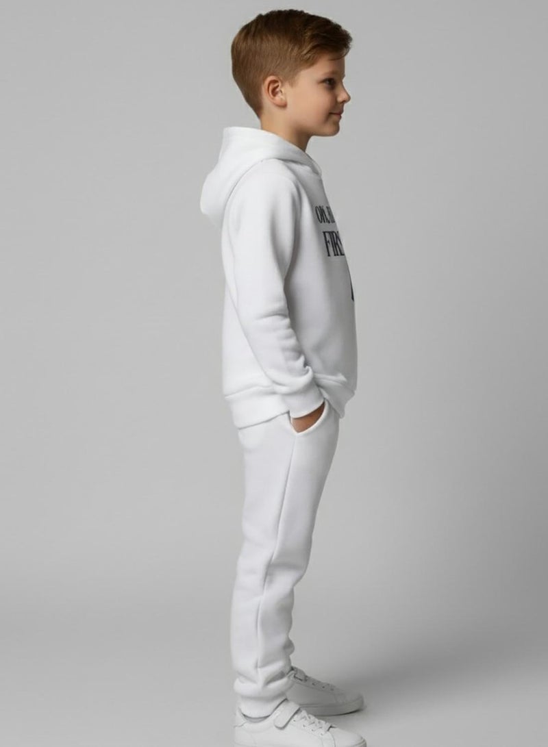 babyqlo Unisex White Winter Roblox Inspired Fleece Hoodie - Image 4