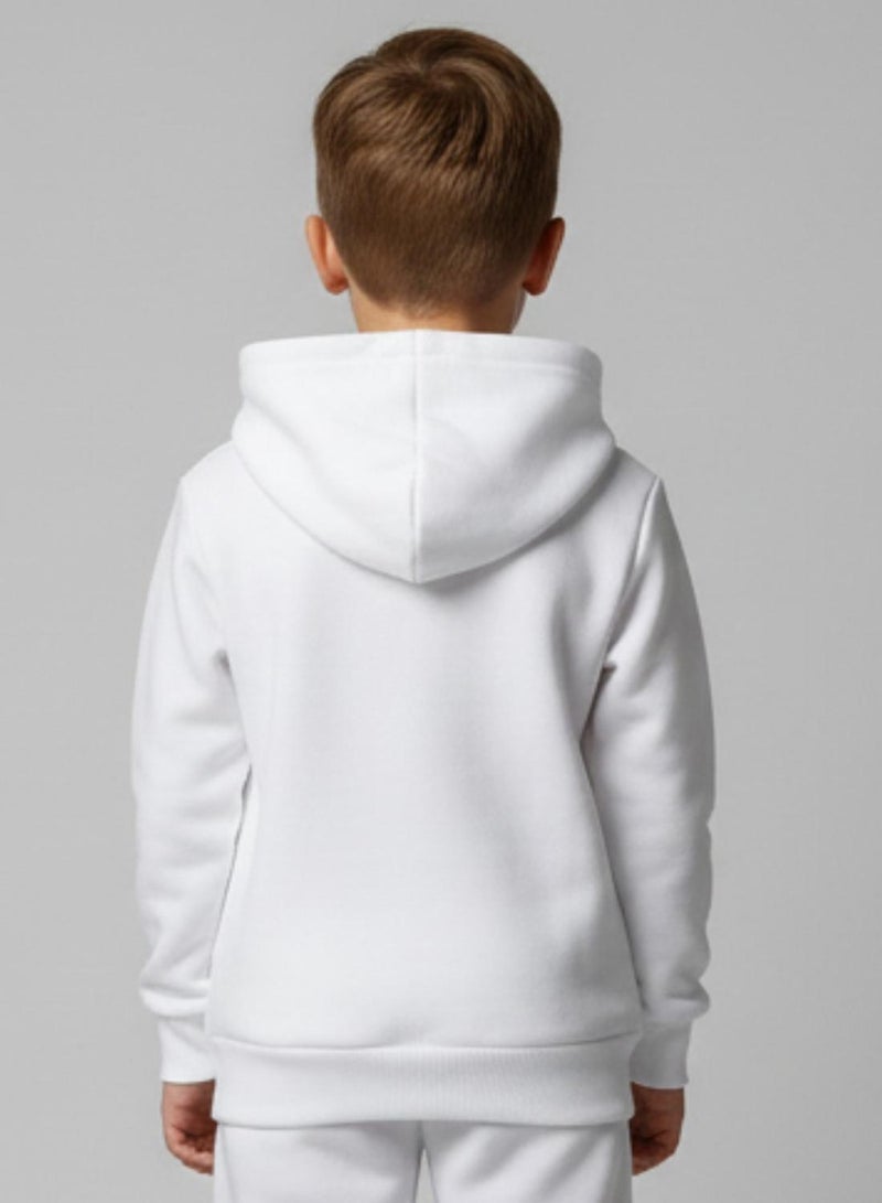 babyqlo Unisex White Winter Roblox Inspired Fleece Hoodie - Image 3