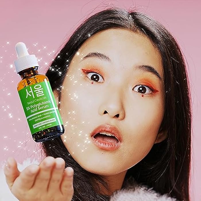 SeoulCeuticals Organic Polyglutamic Acid Serum - Korean Skin Care + Hyaluronic Acid + Centella Asiatica - K Beauty Anti Aging - Healthy Glowing Skin 1oz - Image 2