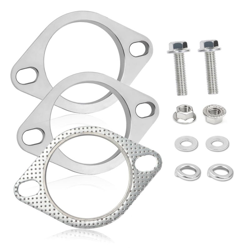 2Bolt 25 Inch Exhaust Flange Repair KitStainless Steel Exhaust System Kit with Exhaust Gasket  Exhaust BoltsExhaust Pipe Flange Gasket for Automotive Replacement Exhaust Flanges 25