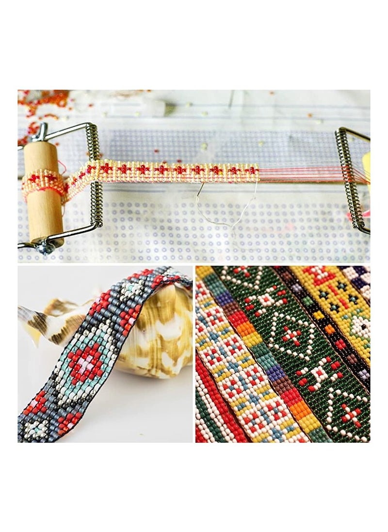 Mountain Gems Frame Bead Loom Kit for Beaded Bracelets Earrings Belts Making Includes Seed Beads  - Image 3