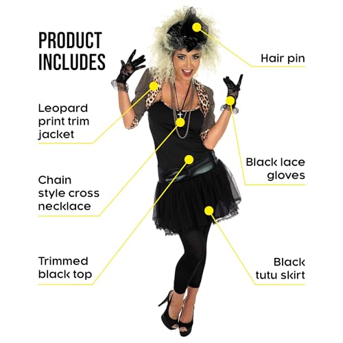 fun shack 80s Pop Star Costumes for Women, Vintage Pop Star Outfit 80s, Halloween Costume for Women, Small - Image 2
