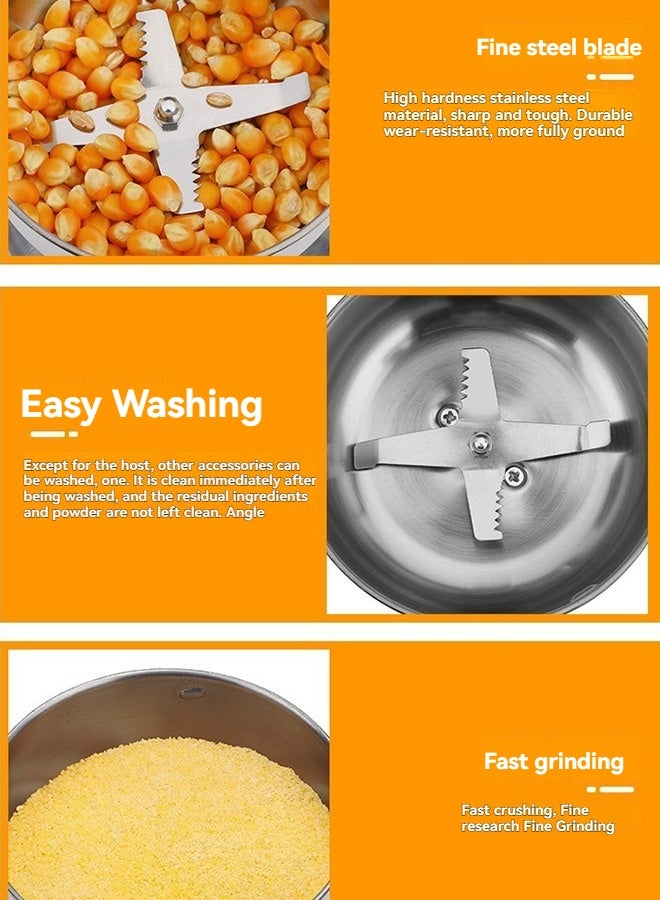 سايونا مطحنة قهوة كهربائية، مطحنة حبوب قهوة بمحرك قوي محمولة تستخدم لطحن حبوب القهوة والمكسرات والبذور - Image 4