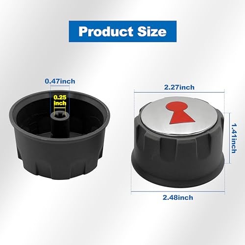 ShineUs Control Knobs 69893 Compatible with Weber Spirit 200 & 300 Series (with Up Front Controls) Years 2013 and Newer(Set of 3) - Image 3