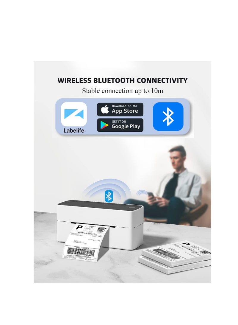 PRO Bluetooth Shipping Label Printer for Packages - 4x6 Thermal Label Printer for Small Business - Barcode Label Printer for Phone & PAD &PC - Image 4