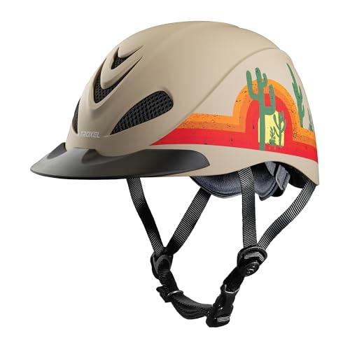 Troxel Rebel Bold Horse Riding Helmet, Low-Profile, Light, Adjustable Design, Safety Horseback Riding Gear, Large (7-1/4-7-3/8), Southwest Sunrise - Image 5