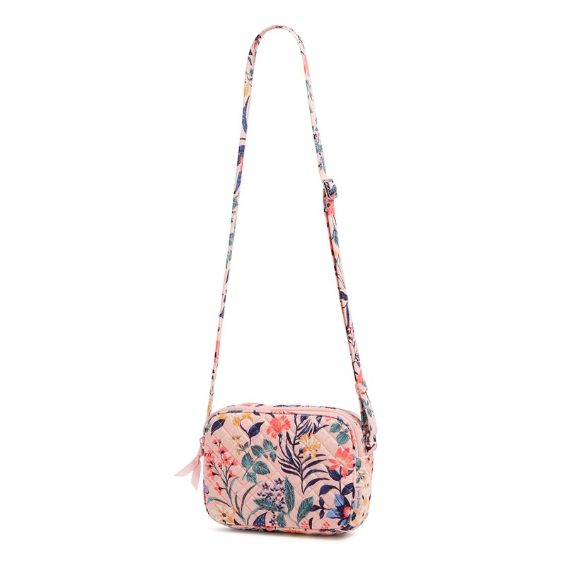 Vera Bradley Cotton Evie Crossbody Purse, Paradise Coral, One Size - Image 1