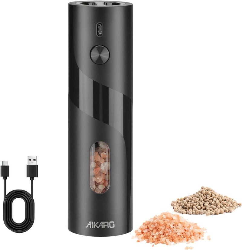 AIKARO - Electric Salt and Pepper Mill Automatic Spice Grinder, Rechargeable - Image 1