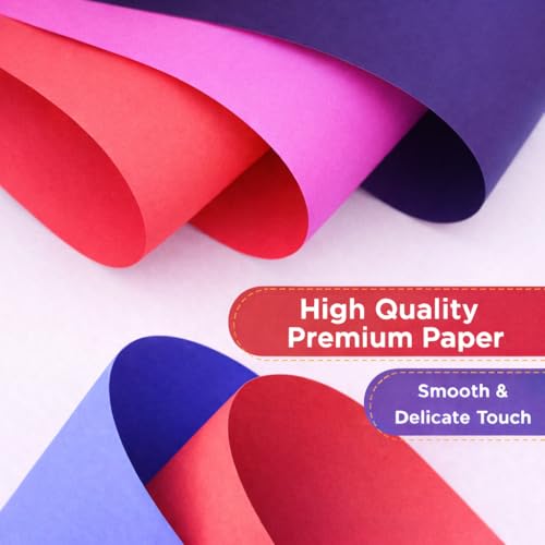 YAJNAS 20 pcs Assorted Color Sheets Copy Printing Papers/Art and Craft A4 Sheets Double Sided Colored Origami Folding Lucky Wish Paper DIY Craft Smooth Finish Home, School & Office - Image 4