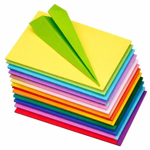 YAJNAS 20 pcs Assorted Color Sheets Copy Printing Papers/Art and Craft A4 Sheets Double Sided Colored Origami Folding Lucky Wish Paper DIY Craft Smooth Finish Home, School & Office - Image 1