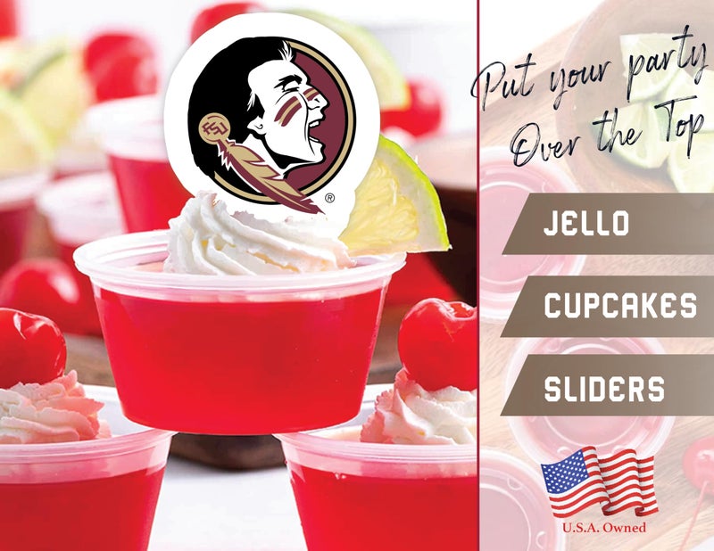 PartyKandy FSU Seminoles Cupcake Toppers (24 Pcs) Florida State University Party Supplies for Football Tailgating  Birthday  Graduation Party Decorations FSU Merch (FSU Seminoles) - Image 3