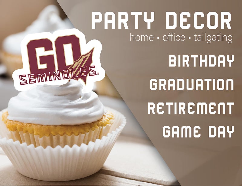 PartyKandy FSU Seminoles Cupcake Toppers (24 Pcs) Florida State University Party Supplies for Football Tailgating  Birthday  Graduation Party Decorations FSU Merch (FSU Seminoles) - Image 4