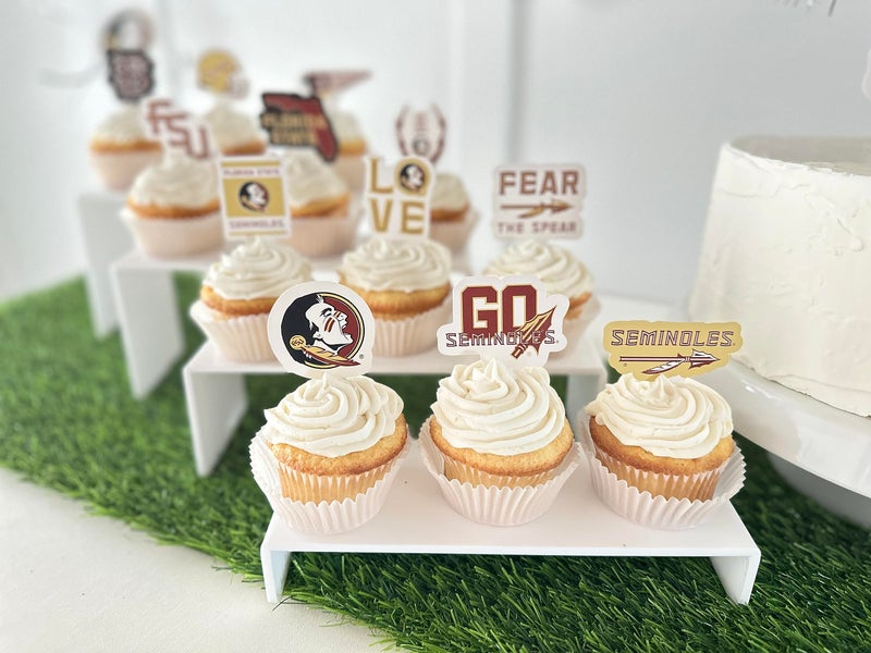 PartyKandy FSU Seminoles Cupcake Toppers (24 Pcs) Florida State University Party Supplies for Football Tailgating  Birthday  Graduation Party Decorations FSU Merch (FSU Seminoles) - Image 1