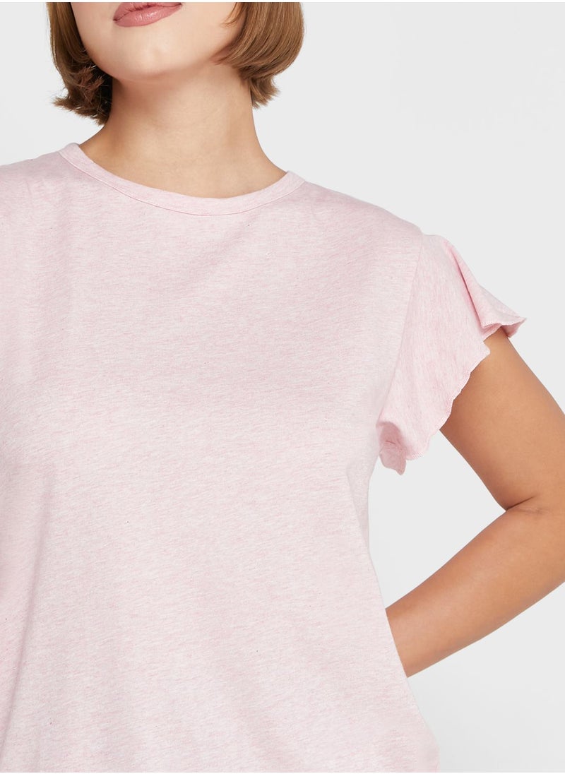 Ginger Basics - Flutter Sleeve T-Shirt - Image 1