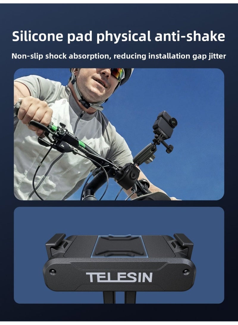 TELESIN Quick Release Base Mount for DJI Osmo Nano – Lightweight 13g Aluminum Alloy Quick Attach Mount with Anti-Slip Silicone Pad, Fast Installation, Universal Dual-Claw Adapter for Vlog & Outdoor Shooting - Image 4