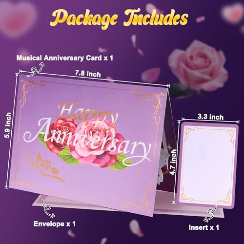 Airpark Anniversary Card with Music & Lights, 3D Pop Up Happy Anniversary Cards for Him Her Husband Wife Men Women, Ideal Gift for Wedding Anniversary, Couples and Valentine’s Day - Image 5