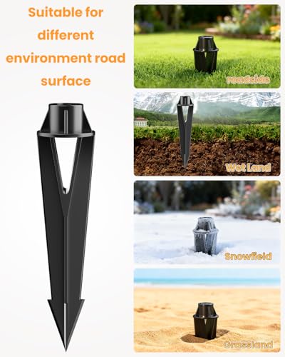 Cheopha Landscape Light Stakes 1/2 NPT Female Thread (0.84'' Hole Diameter) ABS Ground Spike 8.48" Length, Corrosion Resistant for Outdoor Landscape Lighting Ground Stake Replacements Pack of 6 - Image 5