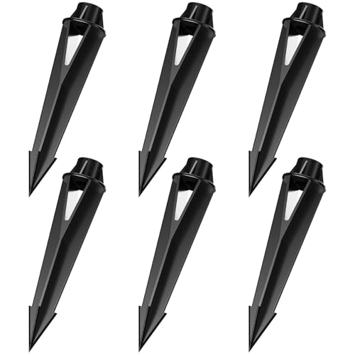 Cheopha Landscape Light Stakes 1/2 NPT Female Thread (0.84'' Hole Diameter) ABS Ground Spike 8.48" Length, Corrosion Resistant for Outdoor Landscape Lighting Ground Stake Replacements Pack of 6 - Image 1