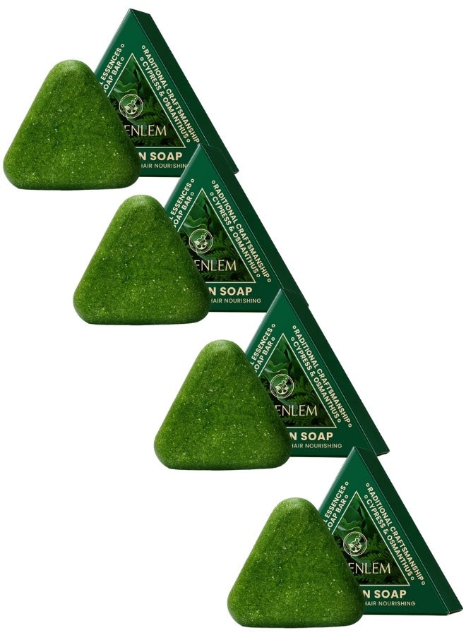 جرينليم صابون شامبو طبيعي مثلث الشكل، 4 قطع - Image 1