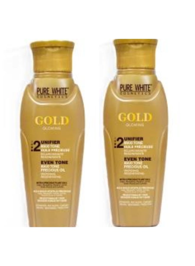 Pure White Cosmetics Gold Glowing Lightening Oil 100ml 2 pcs